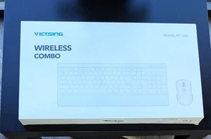 VicTsing Tastiera Wireless Mouse Combo - 104 Tasti, Poggiapolsi, per PC/Laptop - Foto 1 di 3