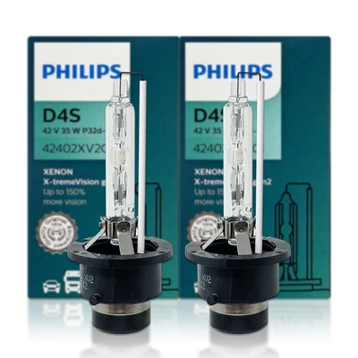 Philips X-TremeVision Gen2 D4S HID Xenon Headlight Bulbs 42402XV2C1 4800K 2-Pack - Image 1 of 4