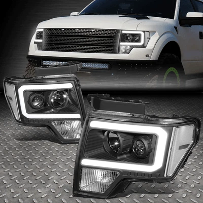 [LED DRL] PARA 09-14 FORD F150 F-150 NEGRO TRANSPARENTE PROYECTOR FAROS FAROS FAROS Foto 1 de 4