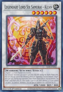 Legendary Lord Six Samurai - Kizan X 3 ALIN-EN042 Casi Como Nuevo 1er YuGiOh - Imagen 1 de 1