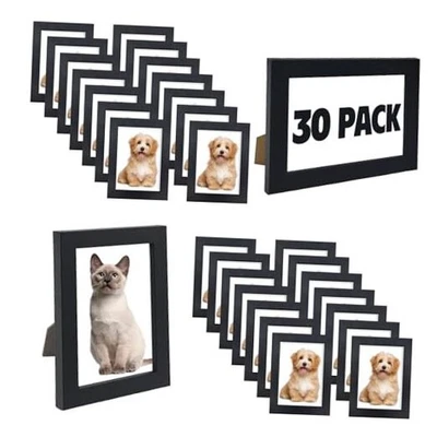 4x6 Picture Frames Bulk Set of 30 Wood Photo Frames for 4x6 Photos Wall  - Image 1 of 4