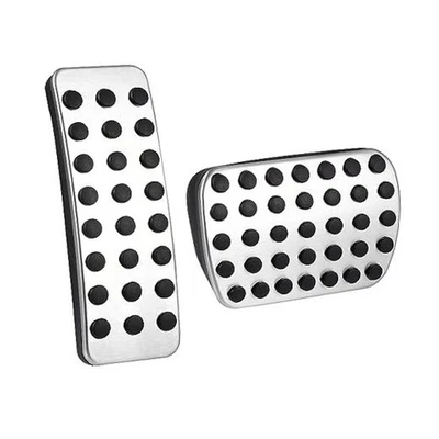 2 piezas Cubierta de pastillas de freno y gas para coche Antideslizante de acero inoxidable Pedales de coche - Imagen 1 de 4
