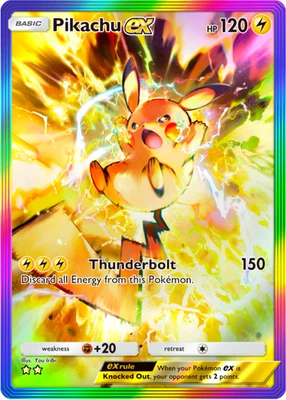 Pokemon Pocket TCG Trading Card 2 Star Full Rainbow Pikachu EX Shining Revelry - Image 1 of 2
