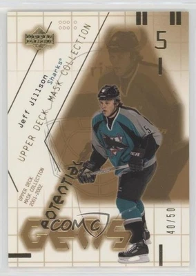 2001-02 Upper Deck Mask Collection Gold /50 Jeff Jillson #166 Rookie RC - Image 1 of 2