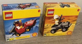 Lego 2535 1 Race Car and 2541  7 Adventurers' Buggy - Vintage Shell Promo - New