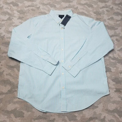 Camisa Reed Edward Para Hombre XL Azul Manga Larga Abotonada Nueva Con Etiquetas Foto 1 de 4