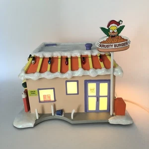 Krusty Burger The Simpsons Weihnachten Hawthorne Village Sammlerstück funktioniert ohne Verpackung - Bild 1 von 21