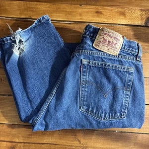 Vtg Levi’s 560 Jeans Women's 14L (32x34) Loose Fit Straight Leg Blue Denim Y2K - Picture 1 of 11