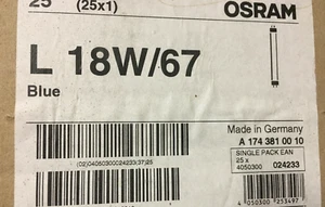 Lamp Fluorescent - OSRAM/Philips L 18W/67 Blue T8 26 MM G13 - Picture 1 of 1