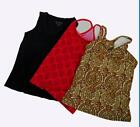 Tank Tops Set of 3 Chest Liner on 2, Size Small Breathe Champion, Chicos, Prana