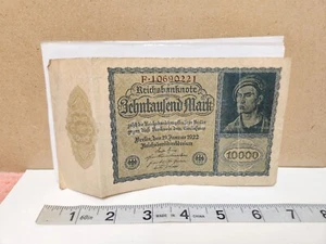 VTG 1922 Germany Banknote 10000 Marks Reichs Bank Note  - Picture 1 of 2