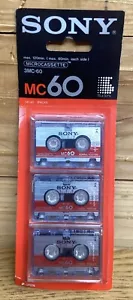 Sony 3MC60A Microcassette Recording Tape 60 Minutes Japan Factory Sealed NEU - Bild 1 von 7