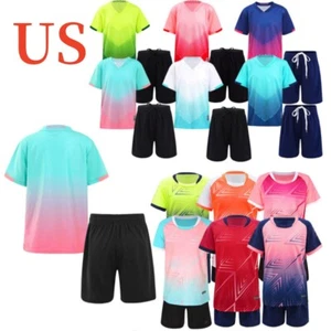 Kid Boys Football Tracksuit Basketball Team Gradient Print Quick Dry Uniform - Picture 1 of 143