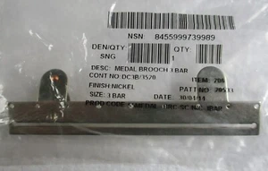British Full Size:"3-SPACE MEDAL BROOCH BAR" (Firmin Make, in Unopened packet) - Picture 1 of 3
