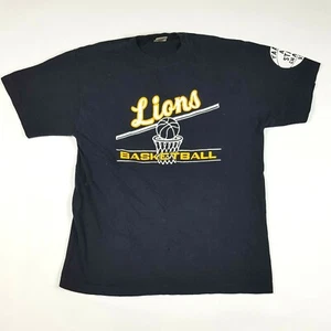 Vintage Lions Basketball Herren Large Sport Schwarz Kurzarm College T-Shirt  - Bild 1 von 10