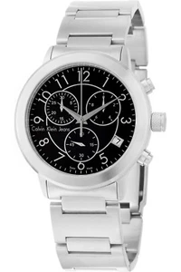 CALVIN KLEIN K8717115,Men's Chronograph,Stainless Steel,Dark Dial,30m WR - Picture 1 of 1