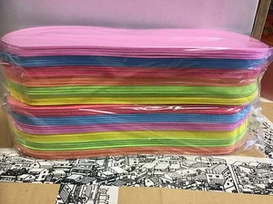 24 Pairs ( 48 pcs ) Disposable Spa Pedicure foam slippers 6 assorted (fold type) - Picture 1 of 5