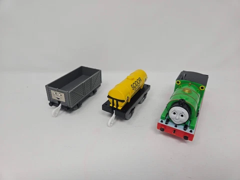 Thomas & Friends Trackmaster Percy Troublesome Fuel Motorized TOMY Plarail EUC Cover