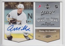 2007-08 UD MVP MCDONALD KUNITZ DUAL AUTO SP ONE ON ONE AUTOGRAPH Upper Deck Duck