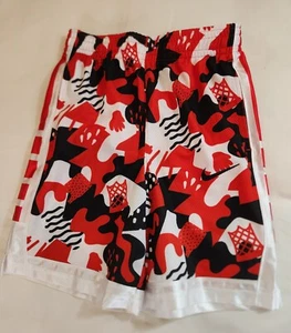 Nike Shorts Boys Size Large Dri FIT Basketball Red Black Zip Pocket Athletic NEW - Picture 1 of 6