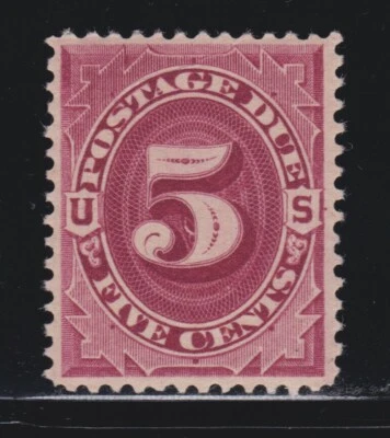 US J25 5c Postage Due Mint VF-XF OG NH SCV $290 - Image 1 of 2