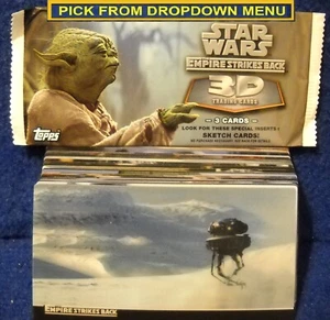 2010 Topps Star Wars EMPIRE STRIKES BACK 3D Widevision Trading Cards You-PICK-1 - Foto 1 di 46