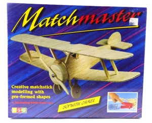 Matchmaster "Sopwith Camel" Matchstick Model Kit Plane FACTORY SEALED BOX - Picture 1 of 3
