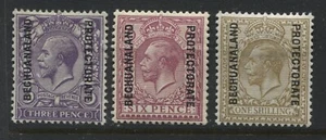 Bechuanaland KGV overprinted 3d, 6d, and 1/ mint o.g. - Picture 1 of 1