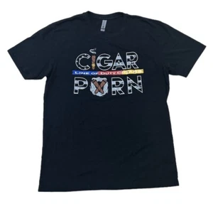 Next Level Apparel T Shirt Men’s L Black Cigar Graphic Tee Casual RN111449 - Picture 1 of 4