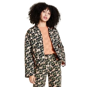 Women's Animal Print Cropped Quilted Jacket Rachel Comey x Target Olive Green S - Picture 1 of 1