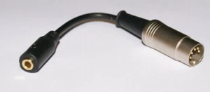 Harley Davidson Headphone Adapter 5 pin GOLD DIN to 3.5mm GOLD Jack NEW - Picture 1 of 2