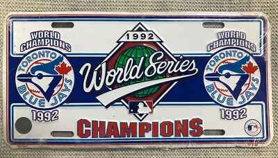 Toronto Blue Jays World Series Champs License plate vintage new MLB 1992 Champs - Image 1 of 2