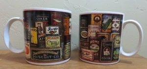 LOT OF 2 DAVID CARTER BROWN COLLECTION COFFEE MUGS HOMESTEAD PANTRY FARMHOUSE - Picture 1 of 5