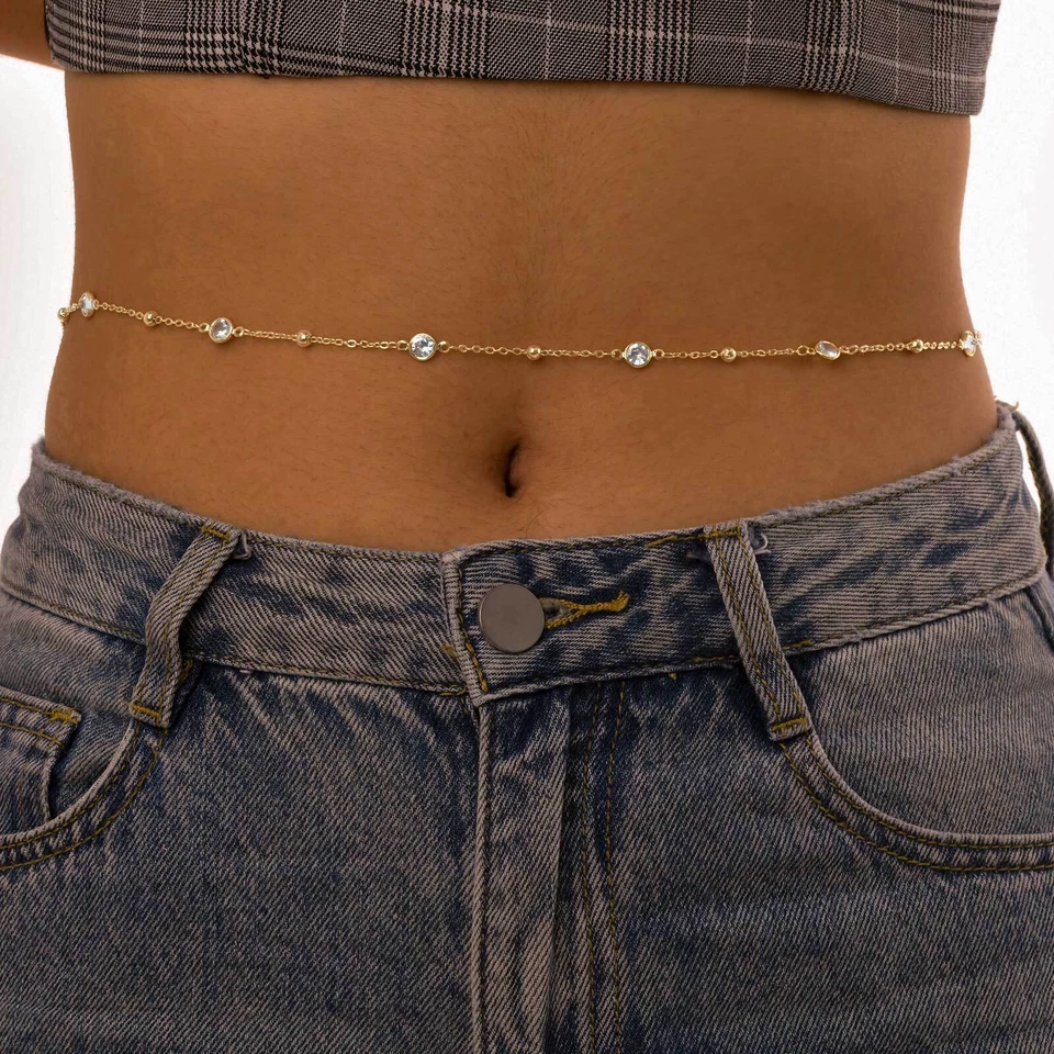 时尚女式腰腹身体链经典比基尼性感邪恶眼睛沙滩链 — 第 1/4 张图片