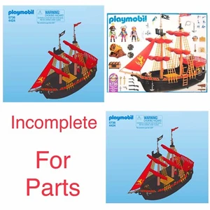 Playmobil 5736 4424 Pirate Ship Black Beard's Incomplete Set For Spare Parts #1 - Picture 1 of 24