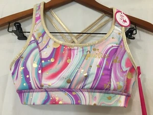 New Justice Girls Reversible Sports Bra Dance Gymnastic WEAR 2 WAYS Many sizes - Picture 1 of 5