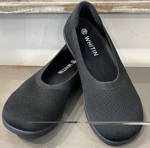 Whitin Barfußschuhe Damen EU 39 US 8 schwarz Slipper Ballerinas weite Spitze flach - Bild 1 von 7