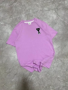Rare Puma x Ami Heart Pink Embroidered T Shirt Y2K Size XS - Picture 1 of 10