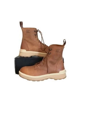 Sorel Mujer 8.5 Marrón Cuero Alta Línea Encaje Botas Exterior 187 Foto 1 de 4