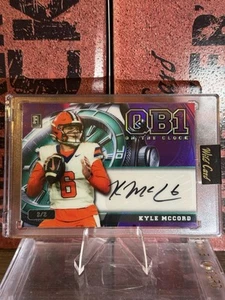 2024 Wild Card QB1 Football Kyle McCord RKE Auto 2/2 On The Clock - Picture 1 of 2