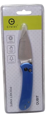 Navaja de Bolsillo Plegable Civi Qubit 3" 14C28N Azul Mango de Aluminio Cojinete de Cerámica Foto 1 de 4