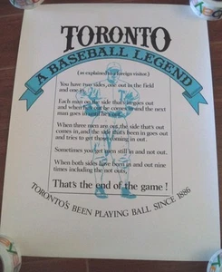 Póster de leyenda del béisbol Toronto A - Imagen 1 de 1