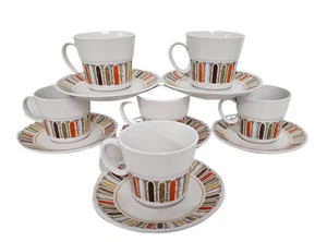 Juego de 6 tazas y platillos vintage NORITAKE Progression Mardi Gras - Imagen 1 de 8