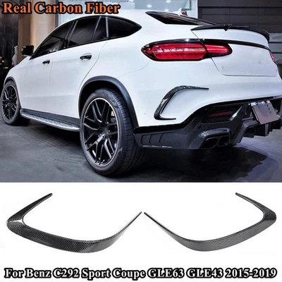 Divisor de aleta de parachoques trasero de carbono real para Benz C292 Sport Coupé GLE63 GLE43 15-19 Foto 1 de 4