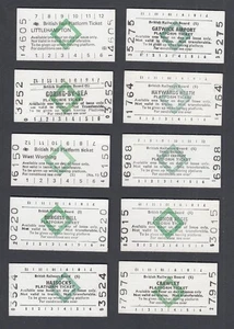 TEN British Rail BR / BRB Modern Platform Tickets Train All WEST SUSSEX Towns - Picture 1 of 2