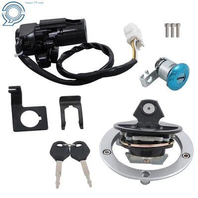 Juego de llaves de bloqueo de asiento interruptor de encendido tapa de gas combustible para Kawasaki Z1000 Z 1000 10-16 Foto 1 de 4