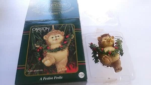 COLLECTIBLE ORNAMENT (1998) CHRISTMAS "A Festive Frolic" #158 (Carlton Cards) Q - Picture 1 of 1