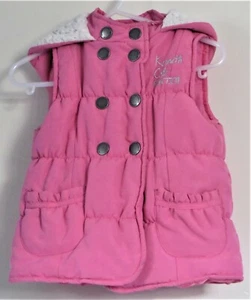 KENNETH COLE REACTION Girls Size 2 Pink Fully-Lined Hood Vest - Picture 1 of 3