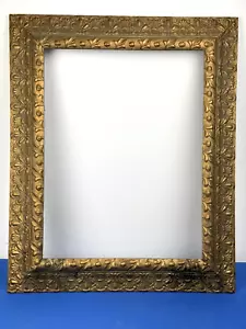 Marco de impresión o pintura victoriana C.1880 con flor de lis SIN ASTILLAS 28" X 23,25" - Imagen 1 de 23