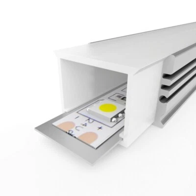 Profilo Led piatto U Aqua IP65 per strisce Led 12-24V a superfice 2 m alluminio - Immagine 1 di 3